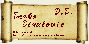 Darko Dinulović vizit kartica
